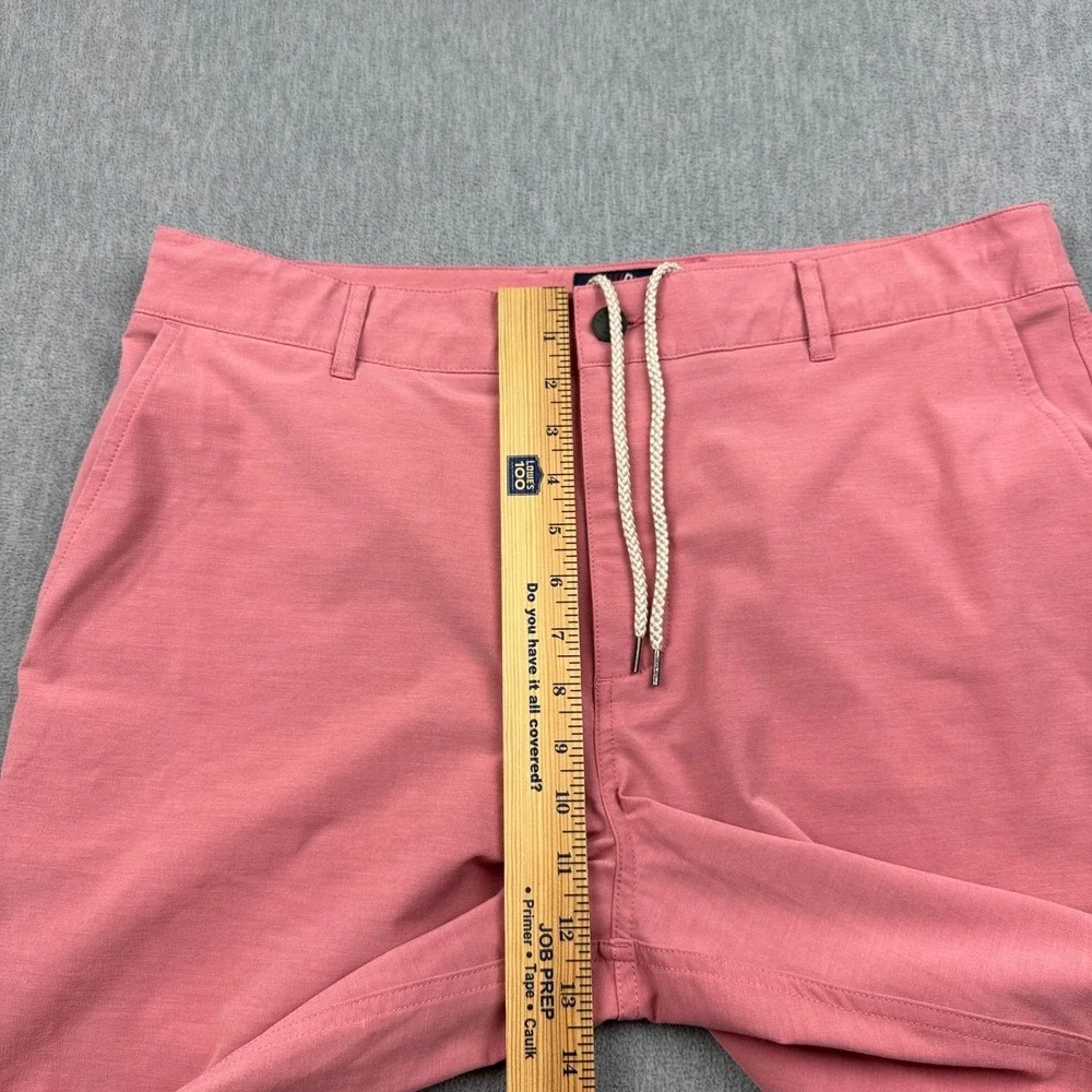 Faherty Shorts Mens 35 Pink Chino All Day Flat Front Performance Outdoor Casual